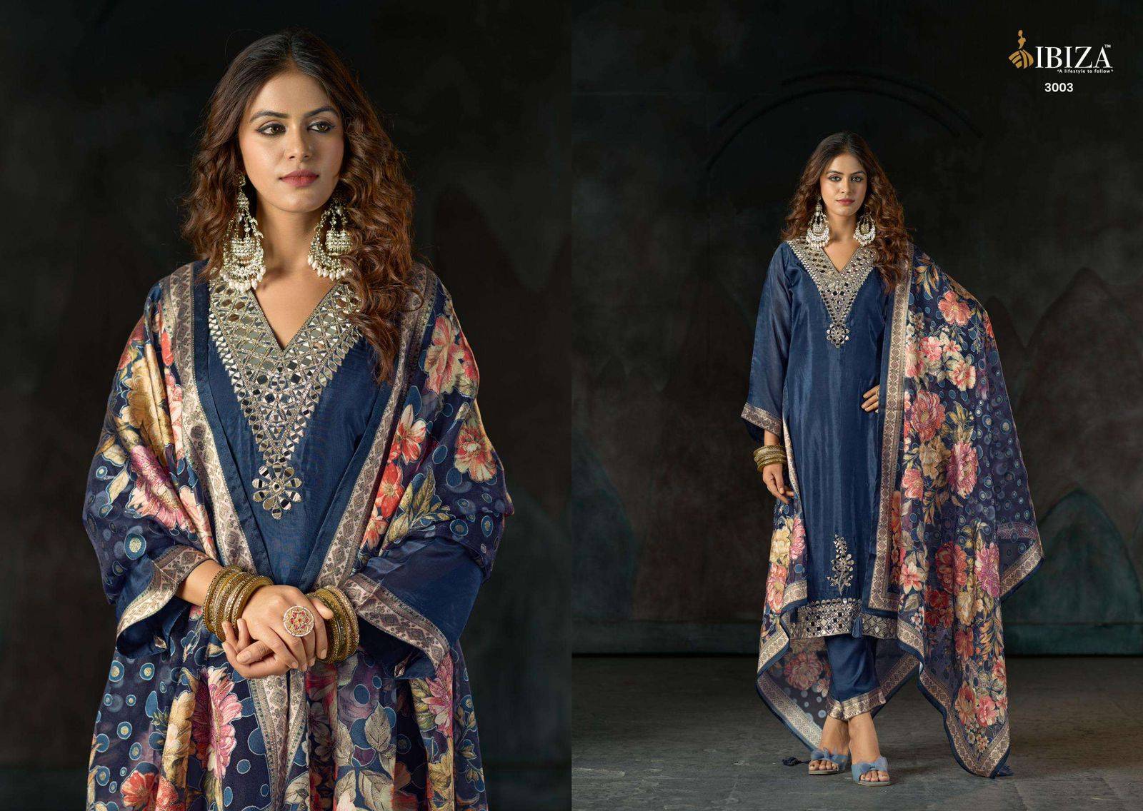 SISA By IBIZA 3001 To 3004 Series Beautiful Stylish Colorful Fancy Party Wear ORGENZA Dresses At Wholesale Price